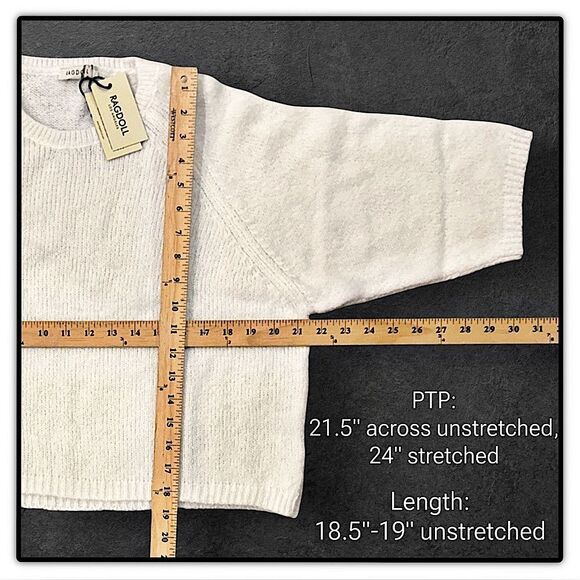 Ragdoll LA Wool Blend Short Sleeve Sweater Top - Picture 10 of 16